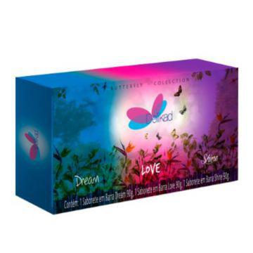 Kit Sabonetes em Barra Butterfly Collection 3 x 90g Delikad