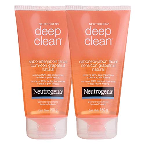 Kit 2 Sabonetes Facial Neutrogena Deep Clean Gel Grapefruit 150g