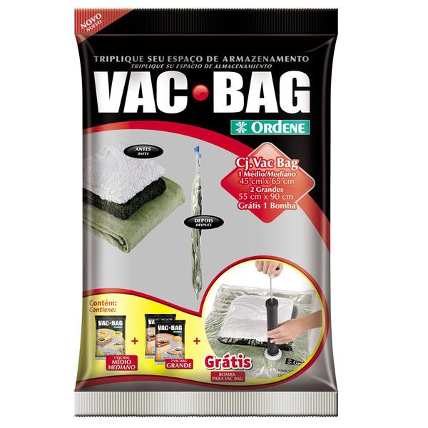 Conjunto Vac Bag Bomba + 1 Medio + 2 Grandes Ordene Or56200