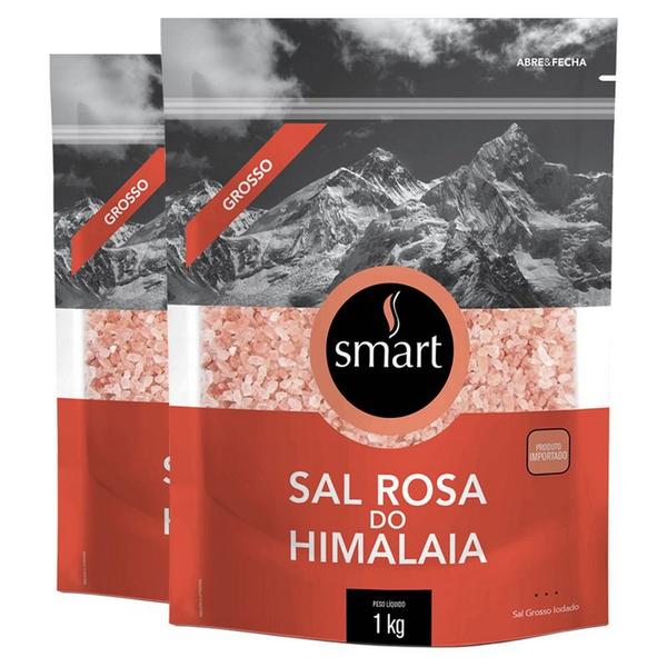 Kit 2 Sal Rosa do Himalaia Grosso SMART 1kg