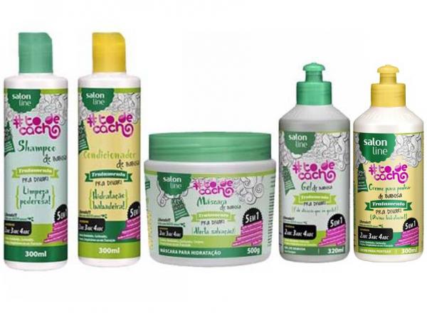 Kit Salon Line Babosa - Shampoo, Cond, Gel, Másc e Cr Pent