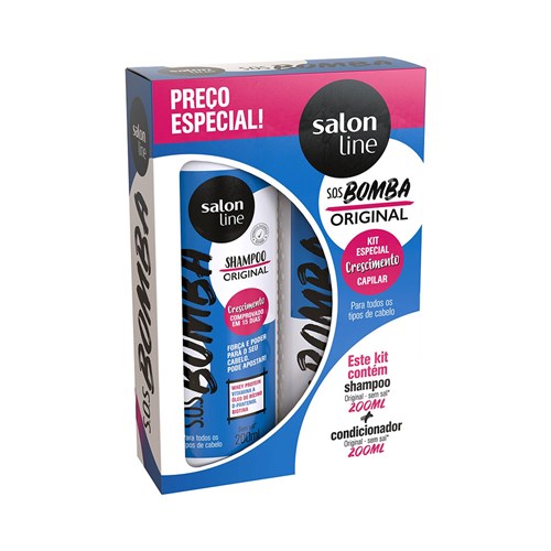 Kit Salon Line SOS Bomba Original Shampoo 200ml + Condicionador 200ml