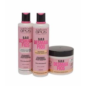 Kit Salon Opus S o S Desmaia Fios Shampoo, Cond e Mascara