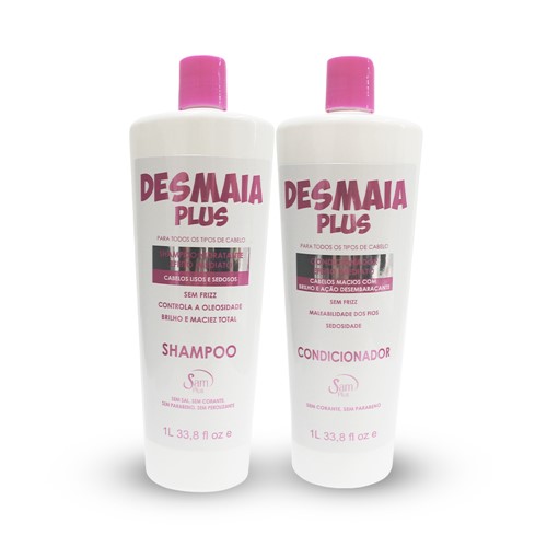 Kit Samplus Shampoo + Condicionador Desmaia Plus 1000ml