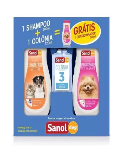 Kit Sanol Dog - Shampoo - Condicionador e Colônia