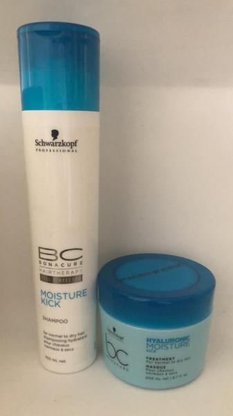 Kit Schwarzkopf Bonacure Moisture Kick Shampoo 250ml + Máscara de Hidratação Hyaluronic 200 Ml - Senscience