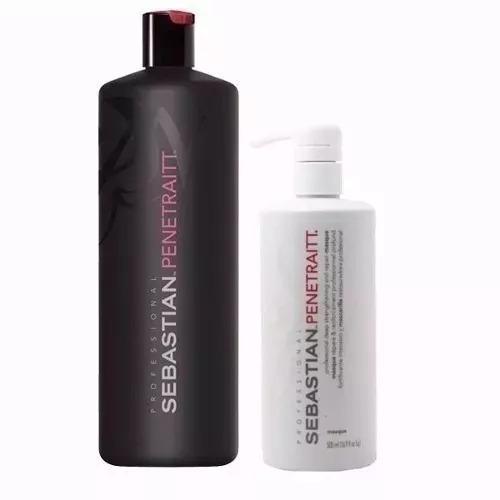Kit Sebastian Penetraitt Shampoo 1 L + Máscara 500ml +brinde