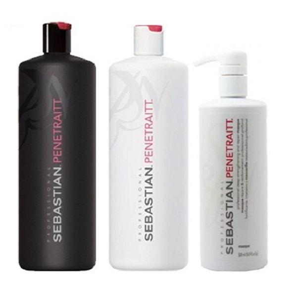 Kit Sebastian Professional Penetraitt Shampoo + Condicionador + Máscara 500ml - Wella