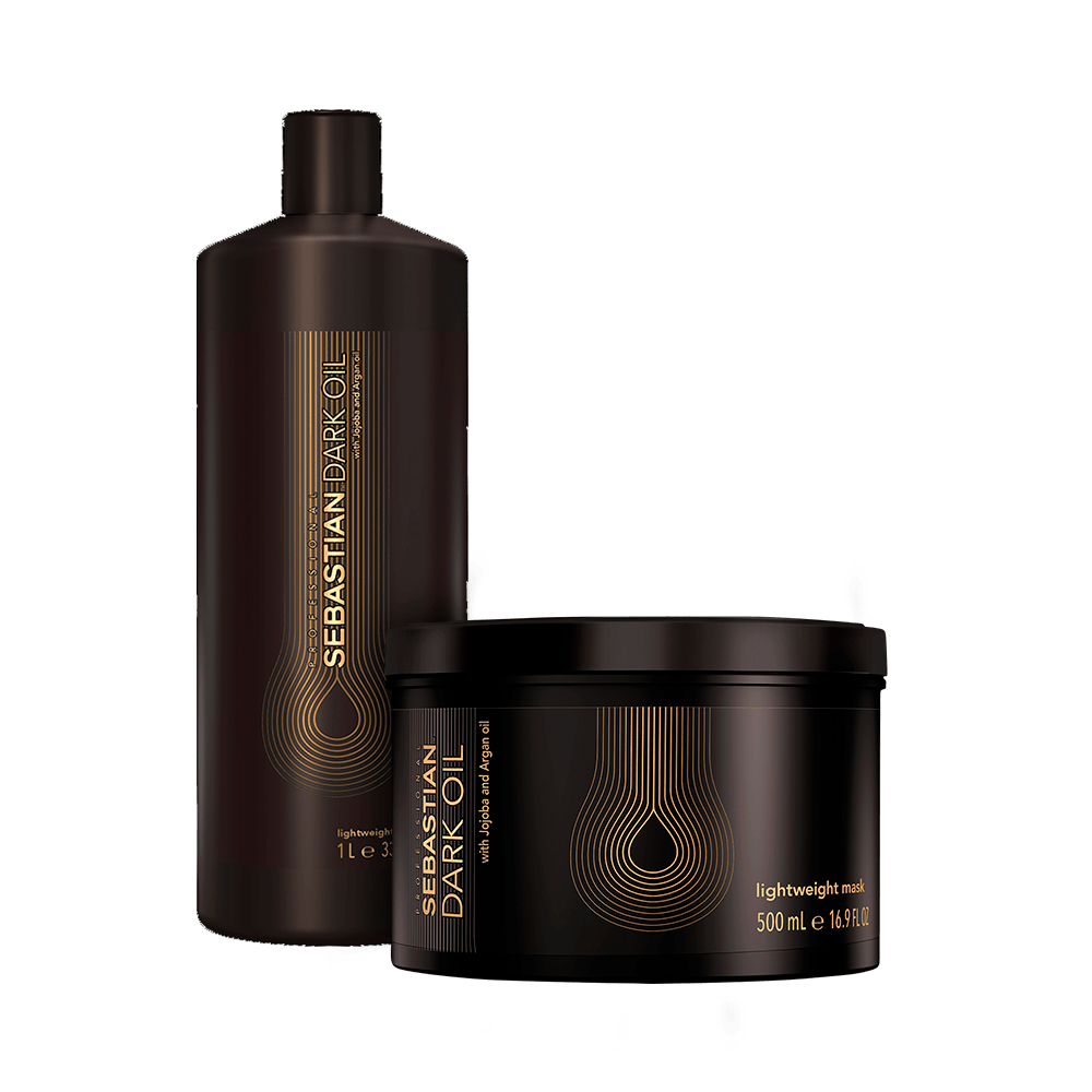 Kit Sebastian Shampoo 1000ml + Máscara Dark Oil 500g