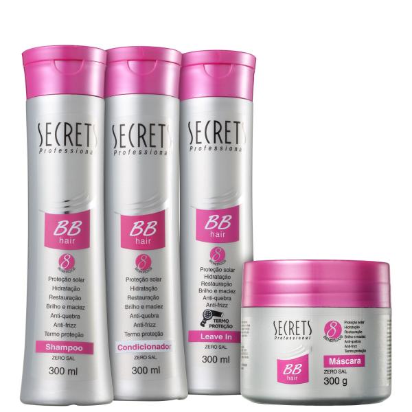 Kit Secrets Professional Bb Hair Leave-in (4 Produtos)