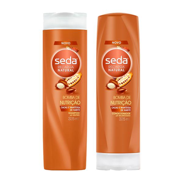 Kit Seda Bomba de Nutrição Shampoo + Condicionador 325ml Grátis Creme de Tratamento - Seda