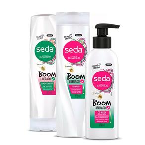 Kit Seda Boom Liberado Shampoo + Condicionador + Creme de Limpeza - 200ml