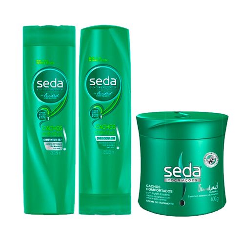 Kit Seda Cachos Definidos Shampoo + Condicionador 325ml + Creme de Tratamento 400g