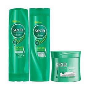Kit Seda Cachos Definidos Shampoo + Condicionador + Creme de Tratamento