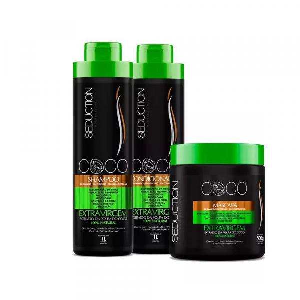 Kit Seduction Coco Shampoo E Cond 1000ml E Máscara 500g