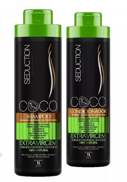 Kit Seduction Eico Coco Extravirgem Shampoo, Condicionador