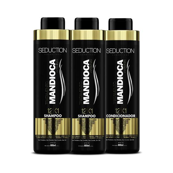 Kit Seduction Mandioca 2 Shampoo + Condicionador - 800ml - Eico