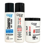 Qatar Hair Kit Selagem 4 Em 1 + Qatox Massa 3x1litro