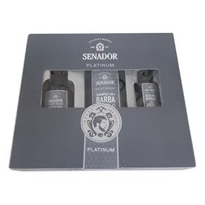 Kit Senador Platinum Shampoo + Spray + Óleo para Barba