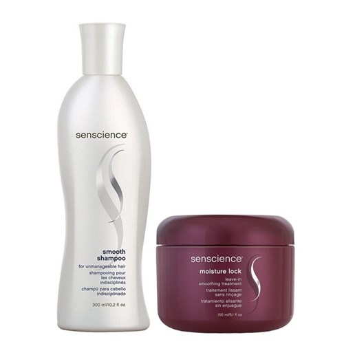Kit Senscience Shampoo Smooth 300Ml e Moisture Lock 150Ml