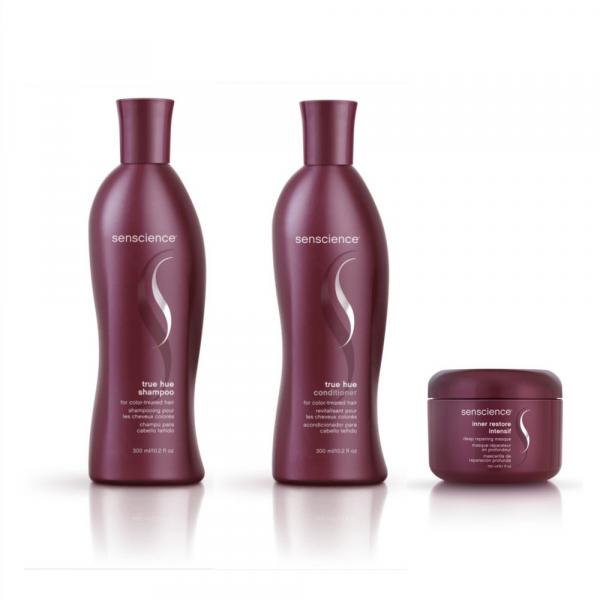 Kit Senscience Shampoo True Hue 300+Cond 300+Mascara Intensif 150gr