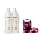 Kit Senscience Smooth Shampoo 1000ml + Condicionador 1000ml + Máscara Inner Restore Intensif 500ml