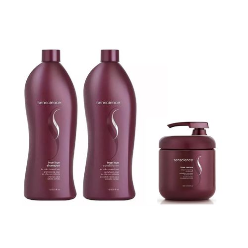 Kit Senscience True Hue Shampoo + Condicionador 1000ml + Máscara Inner Restore Moisturing 500ml