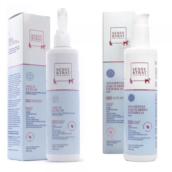 Kit Sensy Trat - Spray Aqua Serum (250m) + Shampoo Equilíbrio Dérmico (250ml) - Centagro