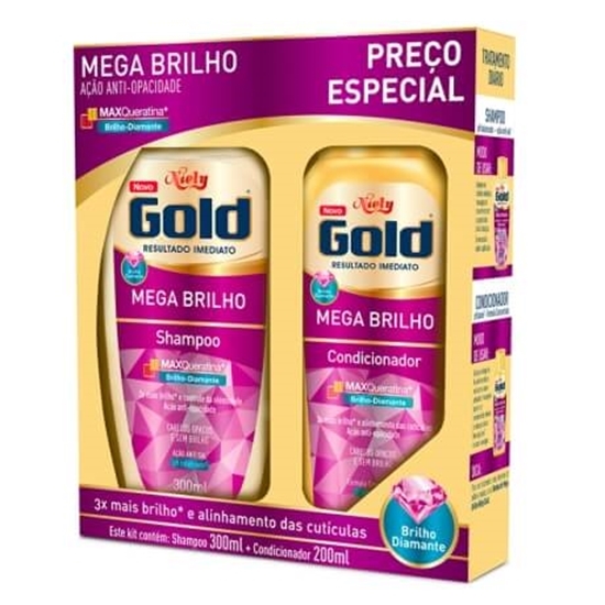 Kit Sh + Co Niely Gold 300ml Mega Brilho - Seu Gil