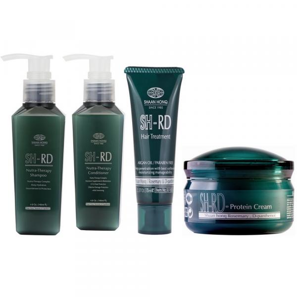 Kit SH-RD Shampoo + Condicionador Nutra Therapy - 140ml + Máscara Hair Treatment - 70ml + Leave-in - 80ml - Shaan Honq