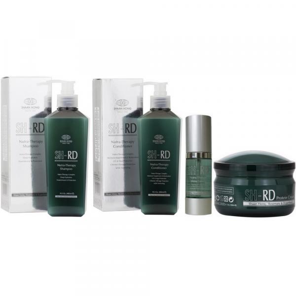 Kit SH-RD Shampoo + Condicionador Nutra Therapy - 480ml + Leave-in - 150ml + Serum Shine - 36ml - Shaan Honq