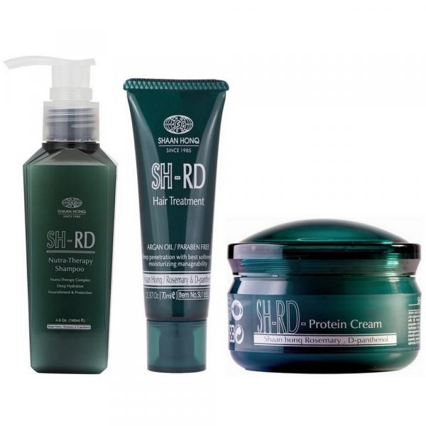 Kit SH-RD Shampoo Nutra Therapy - 140ml + Máscara Hair Treatment - 70ml + Leave-in - 80ml - Shaan Honq