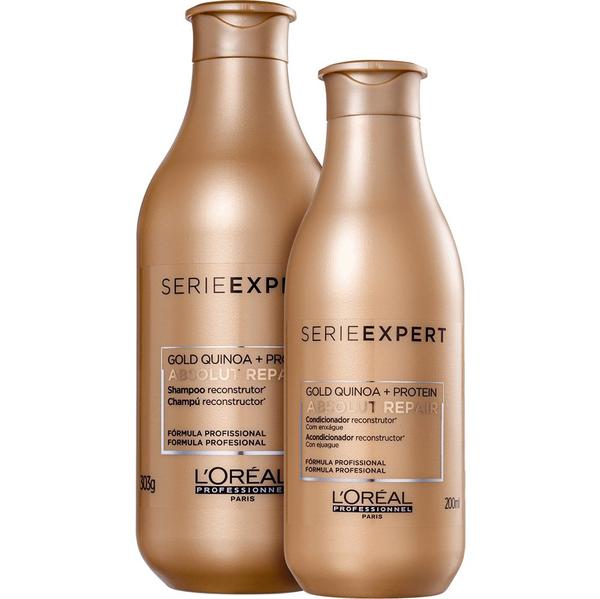 Kit Shampoo 300ml + Condicionador 200ml Gold Quinoa + Protein L'Oréal - Loreal