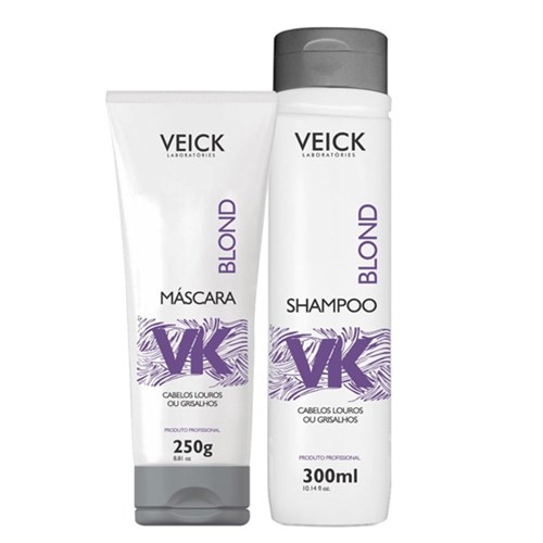 Kit Shampoo 300Ml e Máscara 250G Blond Veick