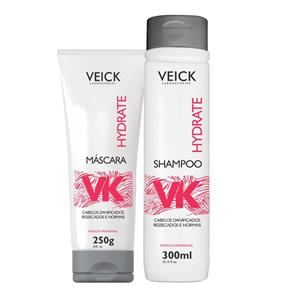 Kit Shampoo 300Ml e Máscara 250G Hydrate Veick