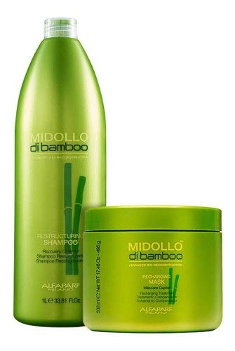 Kit Shampoo 1 Litro e Máscara Midollo Di Bamboo - Alfaparf