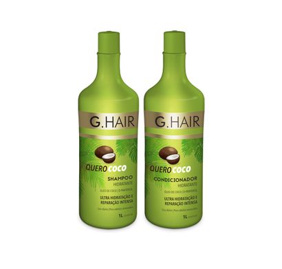 Kit Shampoo e Condicionador 1L Quero Coco - G.Hair