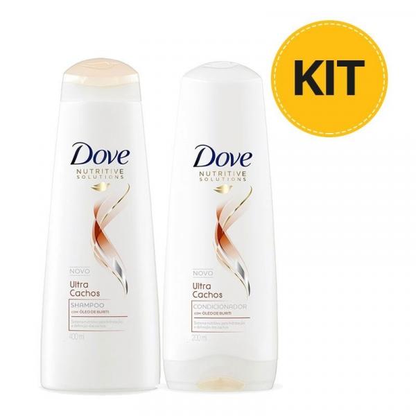 Kit Shampoo 400ml + Condicionador 200ml Dove Ultra Cachos