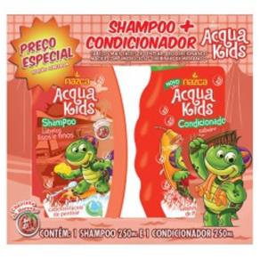 Kit Shampoo 250ml + Condicionador Acqua Kids Cabelo Liso 250ml
