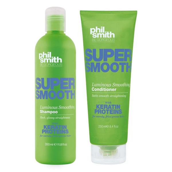 Kit Shampoo 350ml e Condicionador 250ml Phil Smith Super Smooth Luminous Smoothing