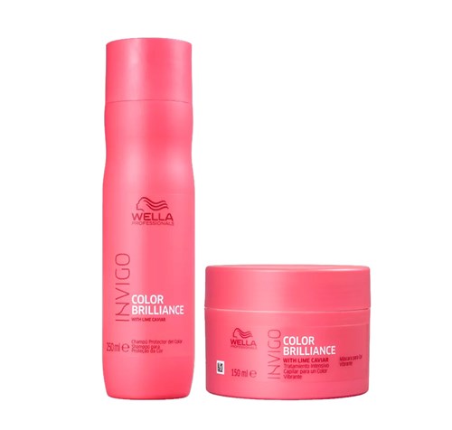 Kit Shampoo 250Ml e Máscara 150Ml Invigo Color Brilliance Wella Professionals