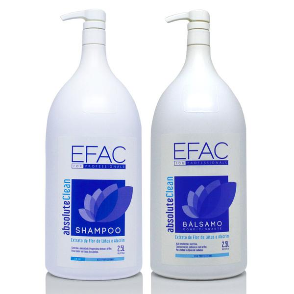 Kit Shampoo 2,5L + Bálsamo Condicionante 2,5L EFAC Absolute Clean - Efac For Professionals