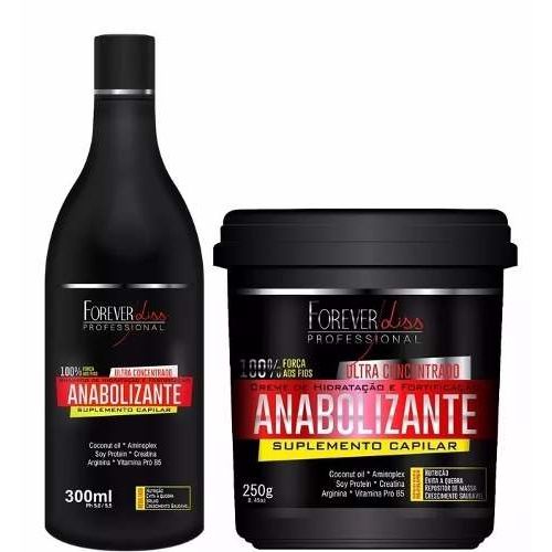 Kit Shampoo Anabolizante Capilar 300ml + Mascara Anabolizante 240g