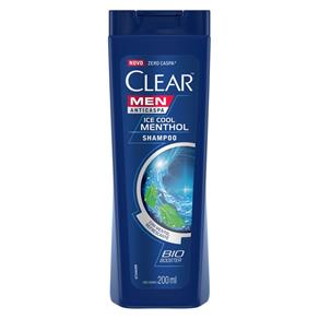 Kit Shampoo Anticaspa Clear Men Ice Cool Mentol 200ml com 12UN