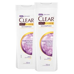 Kit 2 Shampoo Anticaspa Clear Women Hidratação Intensa 200ml