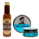 Kit Shampoo Beard Beer 170ml + Pomada Modeladora Efeito Molhado 110g