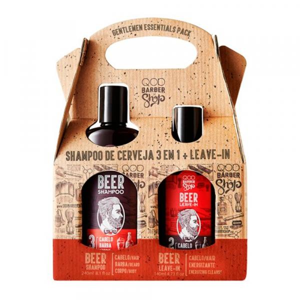 Kit Shampoo Beer 3 em 1 + Gel Leave-in QOD - Qod Barber Shop