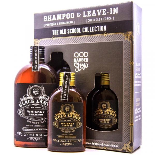 Kit Shampoo Black Label+leavein Gold Label Qod Barber Shop