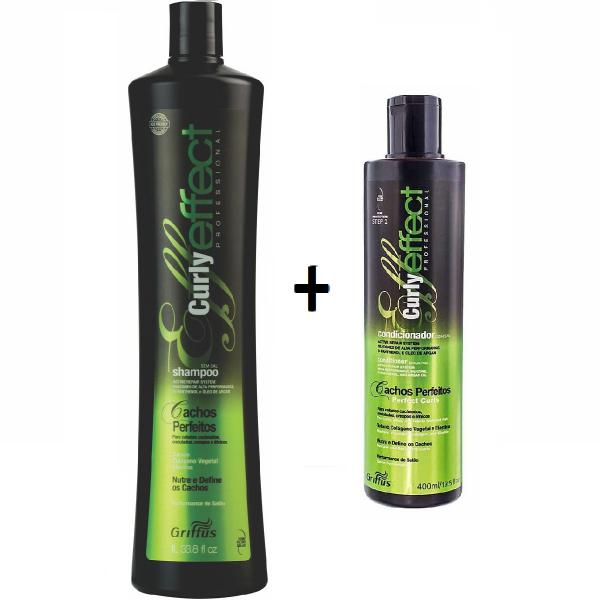 Kit Shampoo Cachos Perfeitos Curly Effect 1L - Grátis Condicionador Curly Effect Professional 400ml - Griffus