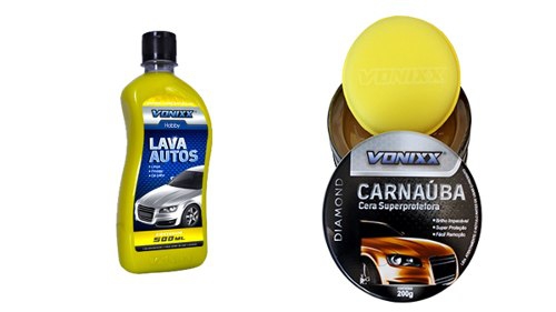 Kit Shampoo Carros ( Lava Autos ) + Cera de Carnauba Polir - Vonixx
